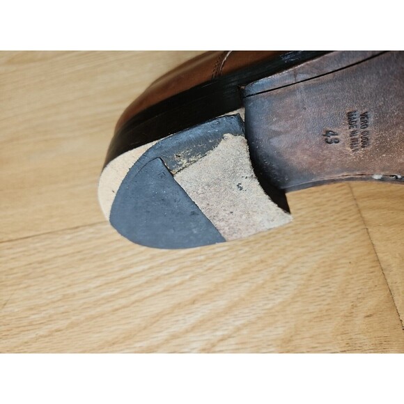 Cox & Wilson Tan Brown Leather Oxford Professor Work Dress Shoes Mens size 43/9‎ - Picture 10 of 13